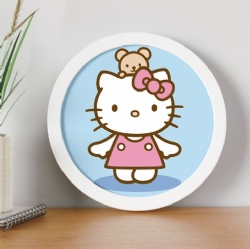 Diamond painting alarm clock ornament